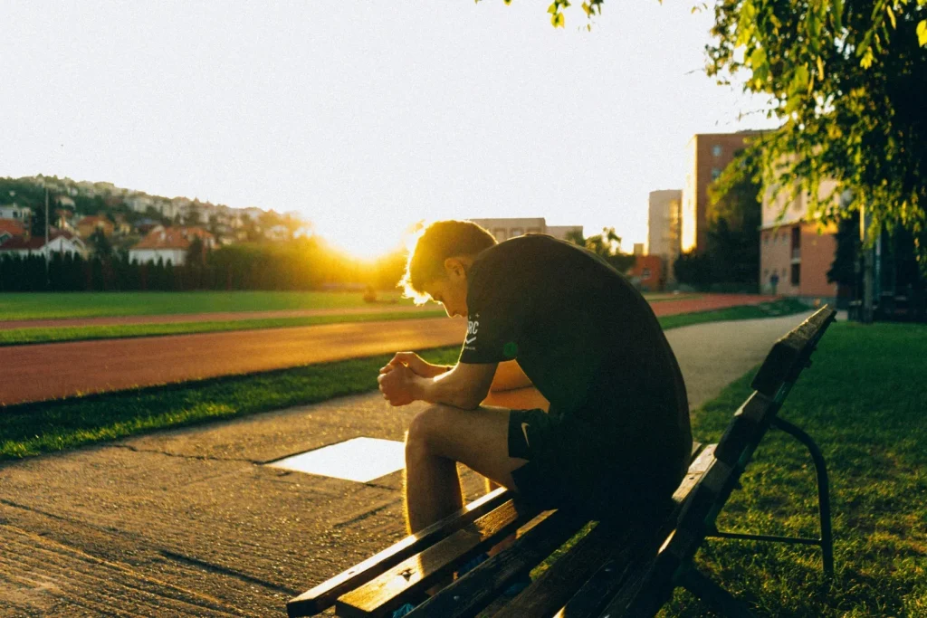 Runner resting