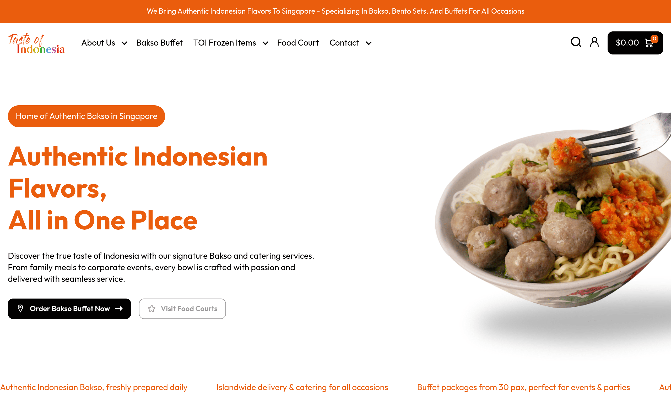 Taste of Indonesia Shopify store