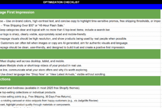 Shopify Optimization Checklist