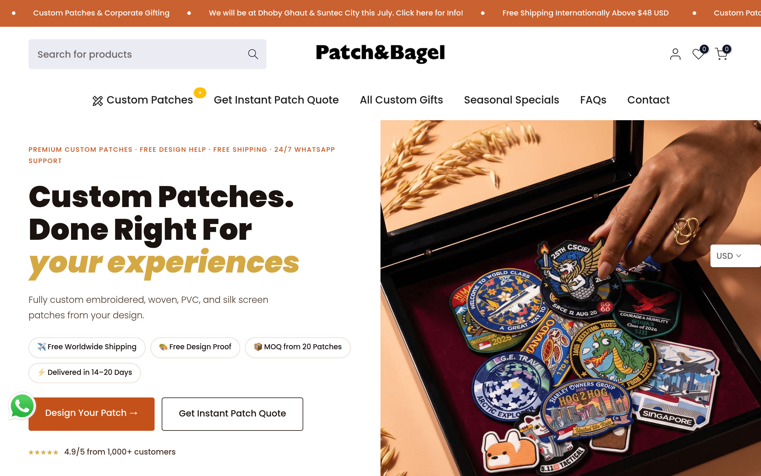 Patch & Bagel Shopify store