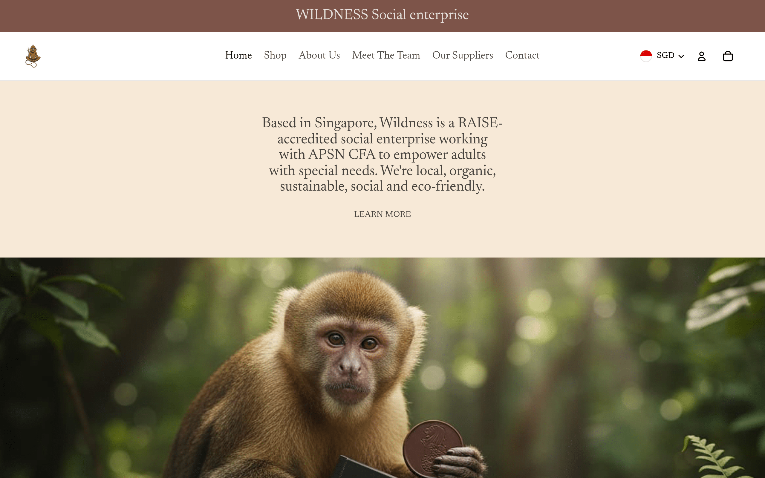 Wildness Organic Shopify store