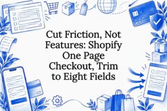 Decorative one-page checkout title card