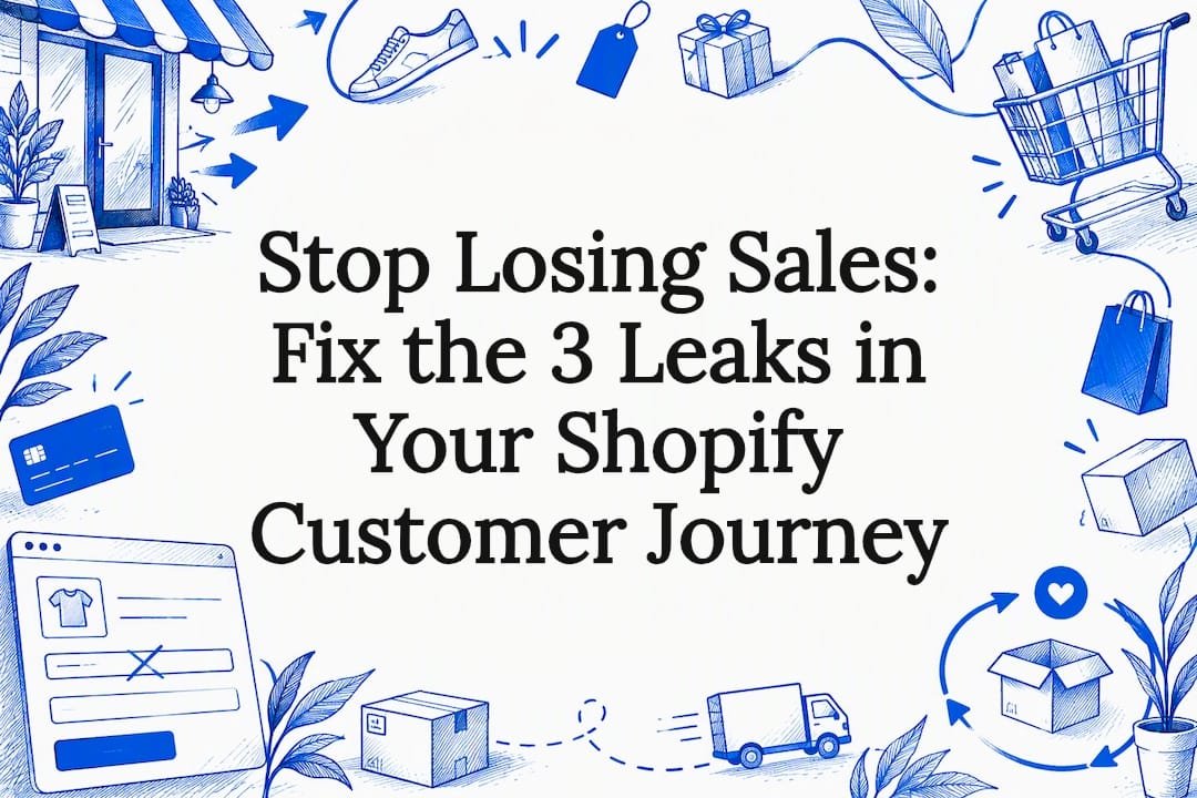 Decorative Shopify customer journey title card