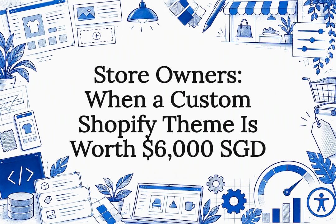 Custom Shopify theme title card illustration