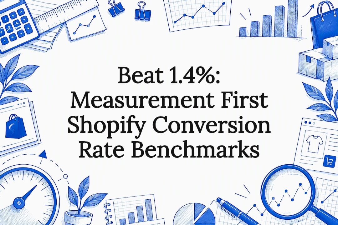 Decorative Shopify conversion benchmark title card