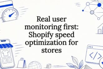 Hand-drawn Shopify speed optimization title card