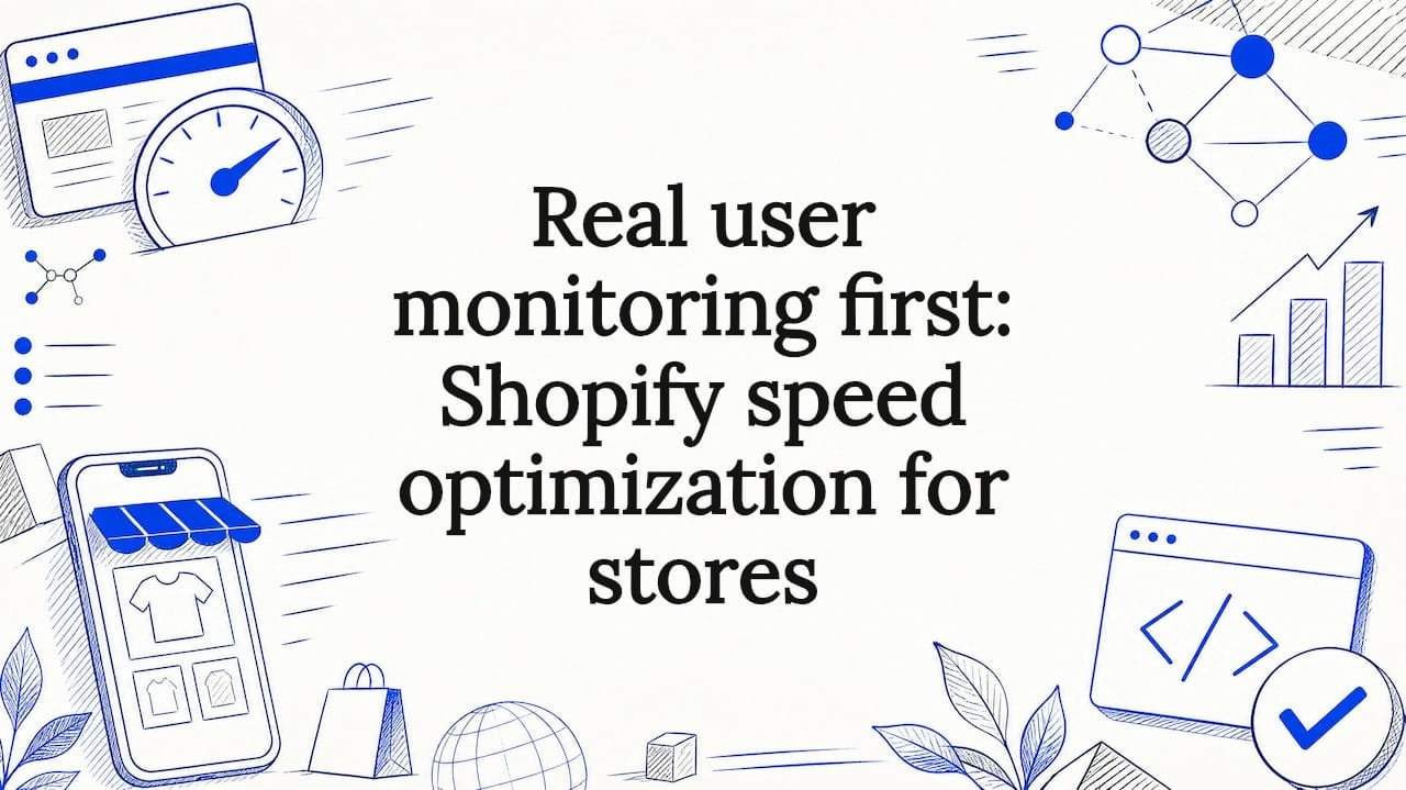 Hand-drawn Shopify speed optimization title card