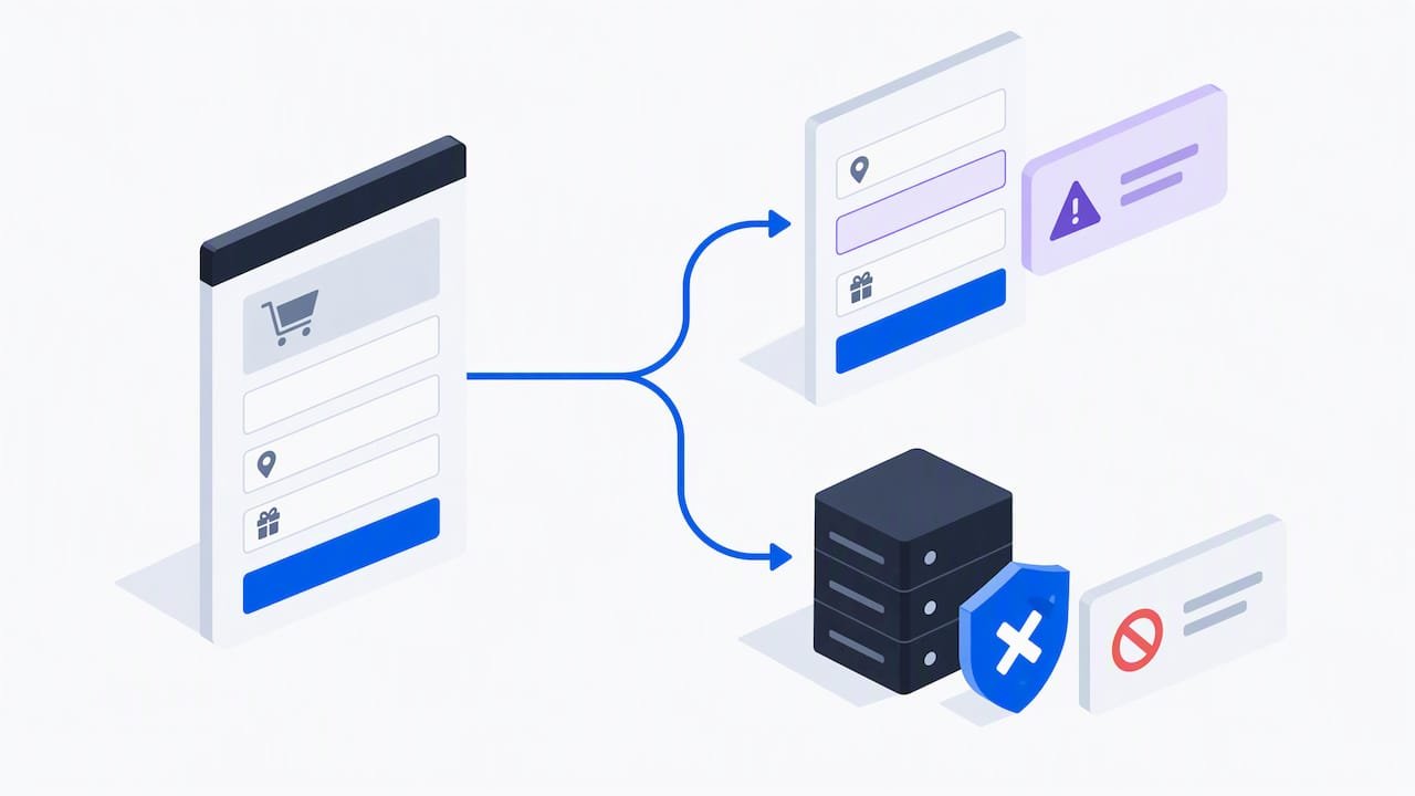 Singapore Developers: 10 Step Shopify Checkout Extensibility Migration Checkout validation branching into two outcomes