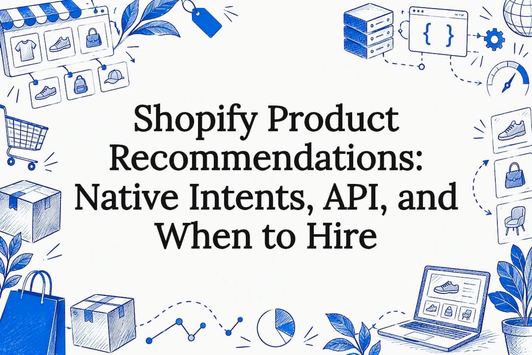 Sketch of product cards and recommendation paths