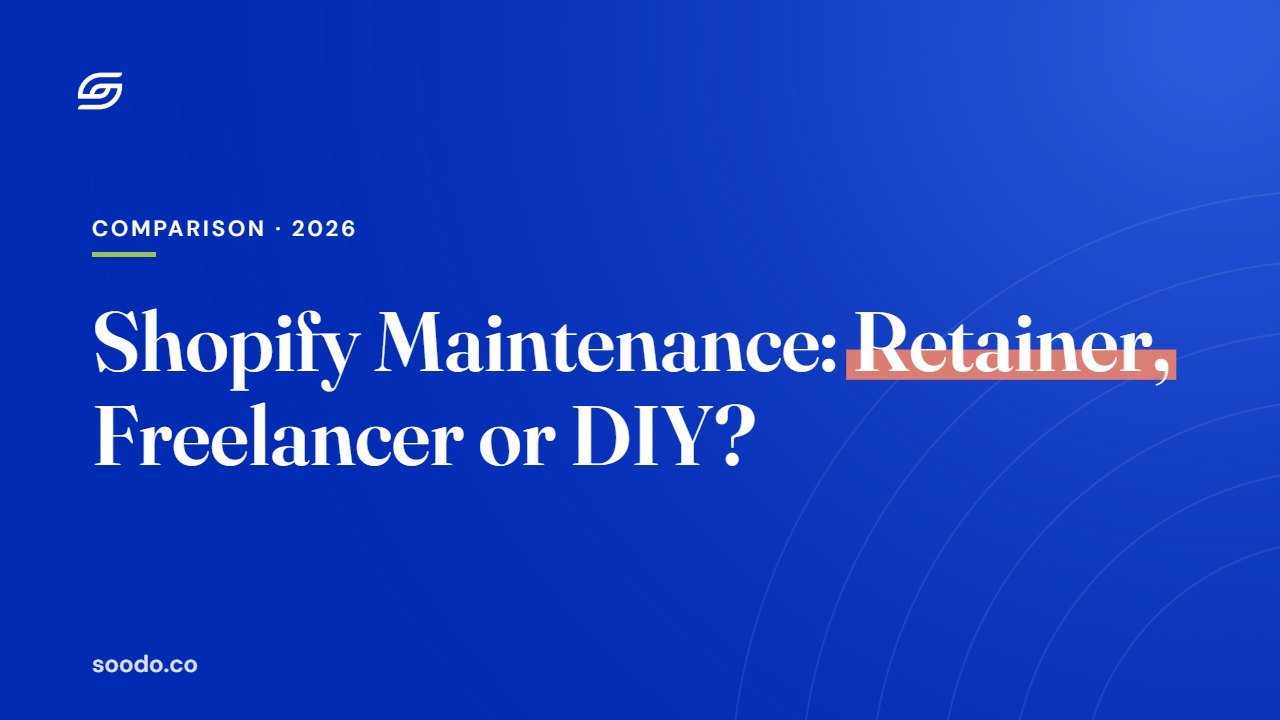 Shopify maintenance retainer vs freelancer vs DIY comparison