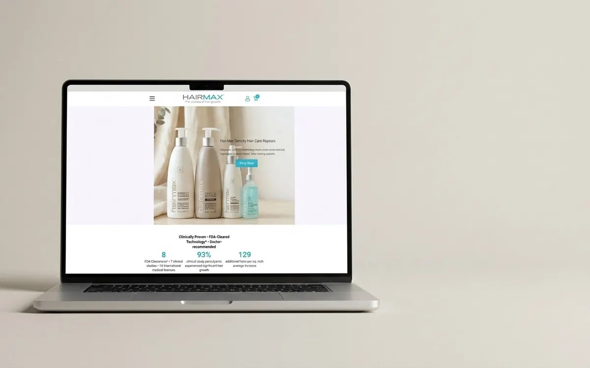 HairMax Shopify store built by Soodo